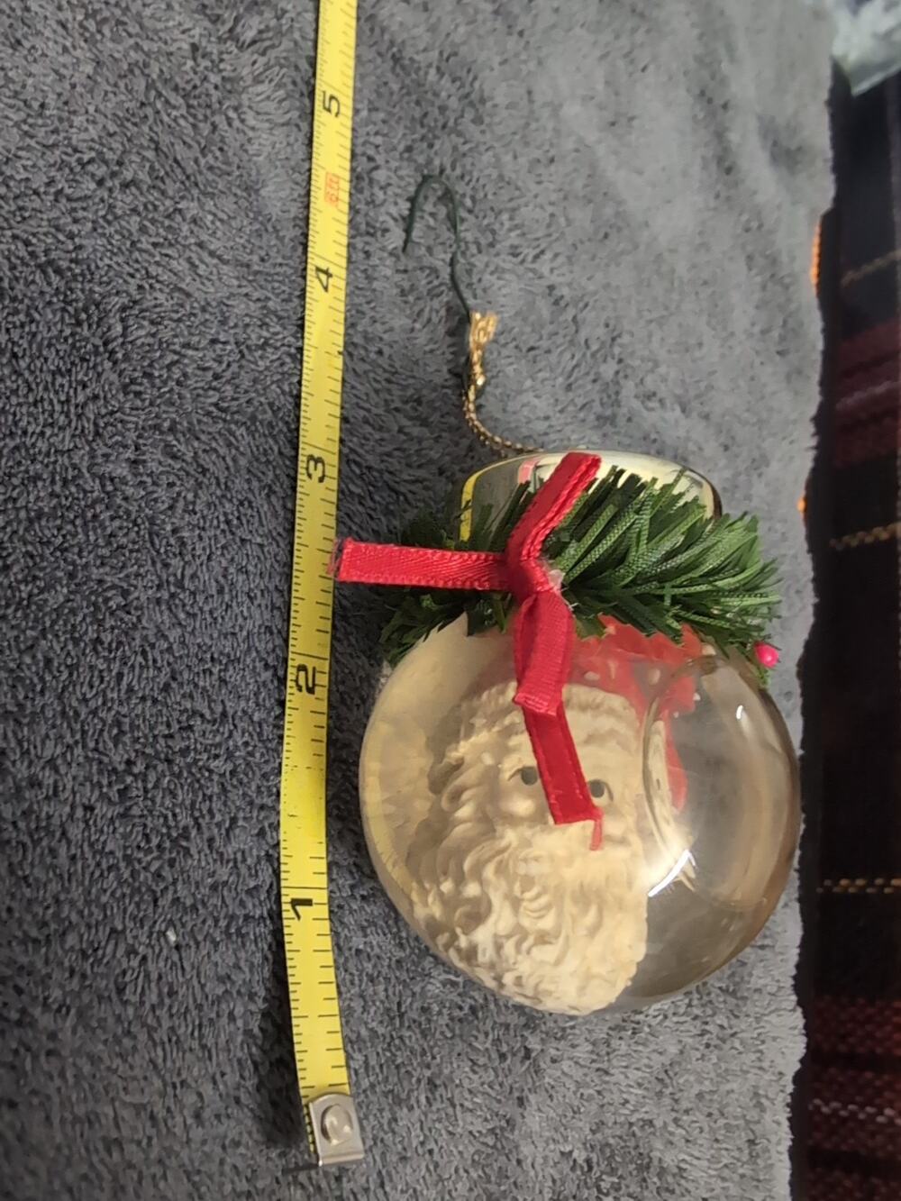 Vintage Santa Claus Snow ❄️ globe Tree ornament